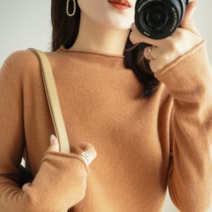 (image for) Style design, lazy style knitted sweater, top, new style, new product, niche casual long-sleeved literary girl