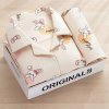 (image for) Spring and Autumn New Lapel Pajamas Women's Cardigan Long Sleeves Long Pants Cartoon Home Clothes Set (without packaging box)