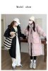 (image for) New winter women's cotton coat, Korean version, medium-length, large size, Hong Kong style bread coat, loose student long style, waisted