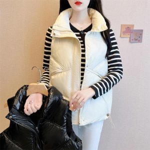 (image for) Winter new style fat girl waistcoat and vest internet celebrity good-looking clothes trendy plus size women's jacket cotton jacket vest top