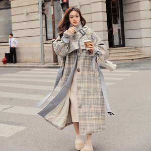 (image for) Spot 2023 winter new style spliced ​​plaid coat Zhebao 300/7870/P185 control 258