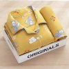 (image for) Spring and Autumn New Lapel Pajamas Women's Cardigan Long Sleeves Long Pants Cartoon Home Clothes Set (without packaging box)