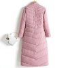 (image for) 2021 new winter style buttoned mid-length, ladylike, elegant, personalized and comfortable cotton clothing winter new style