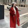 (image for) Spot M228P285K428 winter new style horn button hooded double-sided woolen coat wool coat