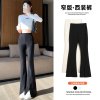 (image for) Spot 2023 spring and summer suit pants thin narrow version high-waisted wide-leg pants straight casual casual slit micro-flare floor-length pants for women