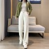 (image for) Velvet wide-leg pants autumn and winter 2023 new high-waist drape slim wool velvet terry velvet straight pants