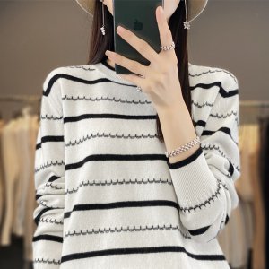 (image for) Beautiful clothes, women's sweaters, bottoming shirts, sweet and cool, Korean version, trendy, versatile, soft and draping sweaters, comfortable and fairy-like