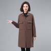 (image for) 2021 Winter Solid Color Stand Collar Mid-Length Fashion Top