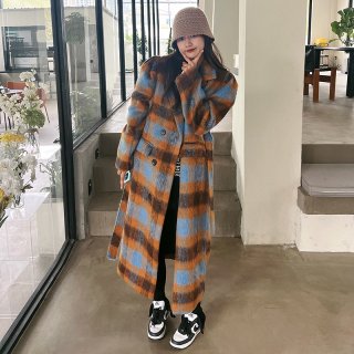 (image for) Spot 2023 winter new style down liner plaid woolen coat Zhebao 300/849/265 control 348