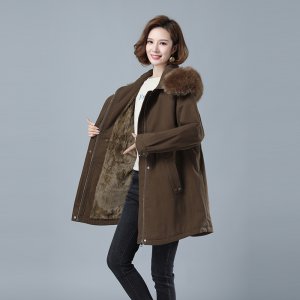 (image for) 2021 winter velvet thickened cotton clothing warm hooded parkas 729 styles