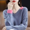 (image for) Knitted sweater short outer wear women's bottoming shirt sweater clothes T-shirt European station t-shirt new retro outer wear foreign style