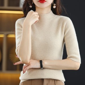 (image for) Versatile tops, slim fit, this year's popular fashion clothes, knitted sweaters, sweaters, sweaters, new high street bf college