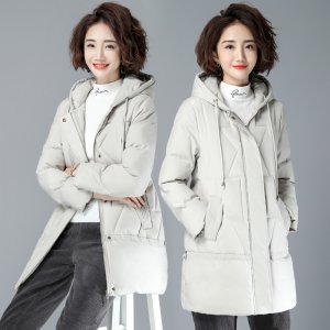 (image for) 2020 new winter Korean style loose casual versatile hooded cotton coat mid-length thickened warm cotton coat