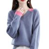 (image for) Knitted sweater short outer wear women's bottoming shirt sweater clothes T-shirt European station t-shirt new retro outer wear foreign style