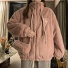 (image for) Thick velvet and versatile coat for girls, autumn and winter clothing 2023 new style for junior high school and high school students cute cotton coats