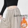 (image for) Wide-leg pants for women, spring and autumn 2023 new style, high-waisted, loose, slim, versatile, casual, velvet and thickened glutinous rice pants