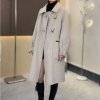 (image for) Removable inner liner 90 white duck down horn button wool coat winter new down wool coat one coat for multiple wear