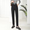 (image for) A spot spring and summer all-match casual fashion nine-point small-leg pants plus size professional suit pants elastic waist drape trousers