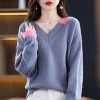 (image for) Knitted sweater short outer wear women's bottoming shirt sweater clothes T-shirt European station t-shirt new retro outer wear foreign style