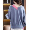 (image for) Knitted sweater short outer wear women's bottoming shirt sweater clothes T-shirt European station t-shirt new retro outer wear foreign style