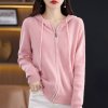 (image for) 2023 Autumn Pullover Sweater Women's Sweater Hoodie Hooded Jacket Zipper Wool Sweater Manufacturer