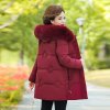 (image for) Middle-aged and elderly down-padded jackets for women 2023 new fashion large size cotton-padded jackets for middle-aged people with fur collar women's cotton-padded jackets