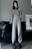 (image for) Gray sweatpants for women spring and autumn 2023 new loose leggings sweatpants trendy casual pants for small people